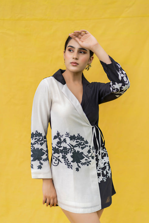 Talaash Hand-Embroidered Wrap Dress